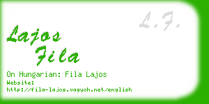 lajos fila business card